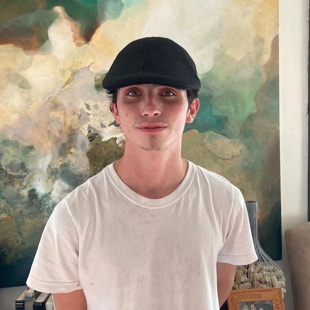 Men’s hat by Bass small, 70%polyester, 30% wool